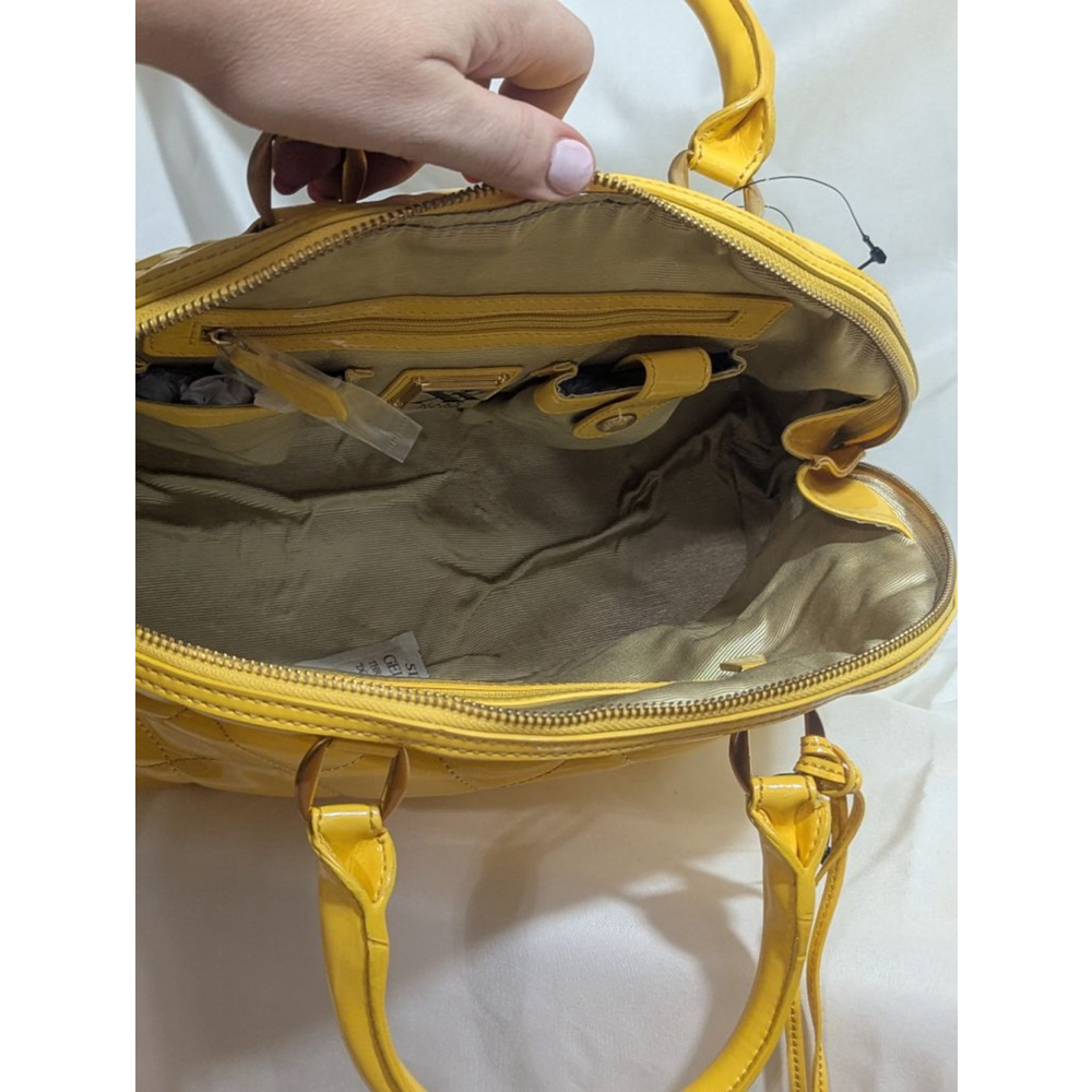 Maxx New York Yellow Quilted Satchel - Picture 10 of 12